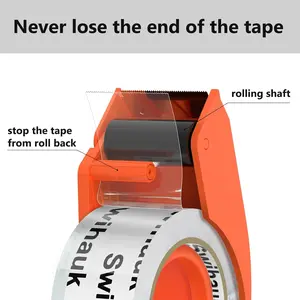 Heavy Duty Clear Packing Tape with Durable Dispenser for Easy Application - Packing Boxes, Moving Supplies, Shipping and Mailing - 1.88" x 66.6 yards