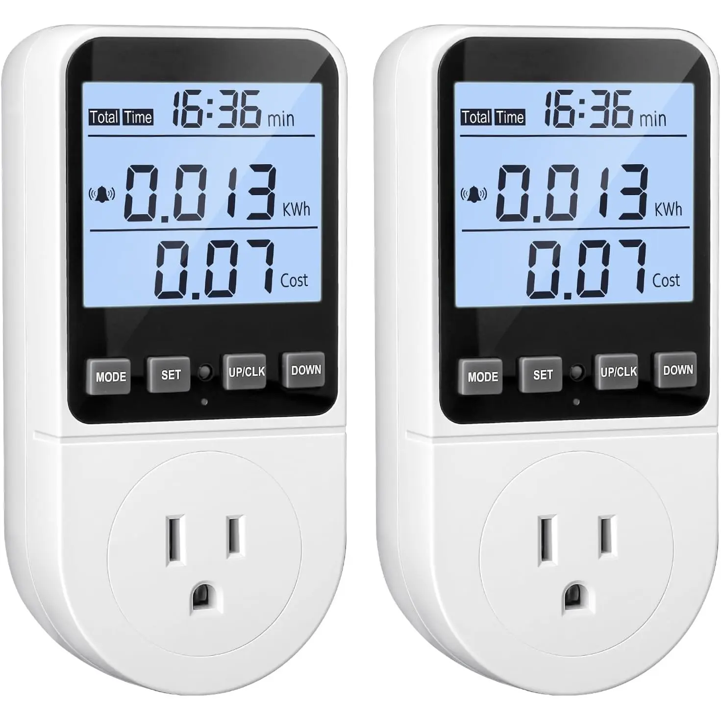 2 Pack Upgraded Watt Meter, Power Meter Plug Electricity Usage Monitor, Home Energy Monitor Consumption, Meter Sockets with Backlight, Overload tection, 8 Modes Display