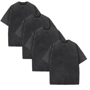 Multi-pack Unisex Vintage Heavy Cotton Gym T-Shirts, Acid Wash Relaxed Fit Sport Tees