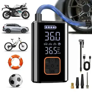 Portable with Digital Pressure Gauge, 150psi Air Compressor, Rechargeable Battery, LED Light, Car Motorcycle Bicycle, Wireless Tire Inflator, Vehicle Tire Inflator