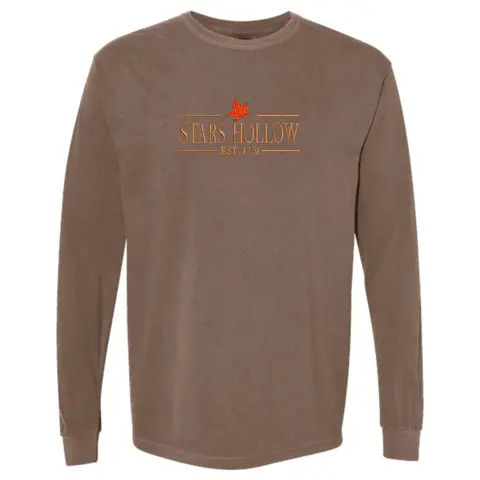 Embroidered Long Sleeve, Cute Embroidered Shirt, Fall Shirt, Stars Hollow Tshirt
