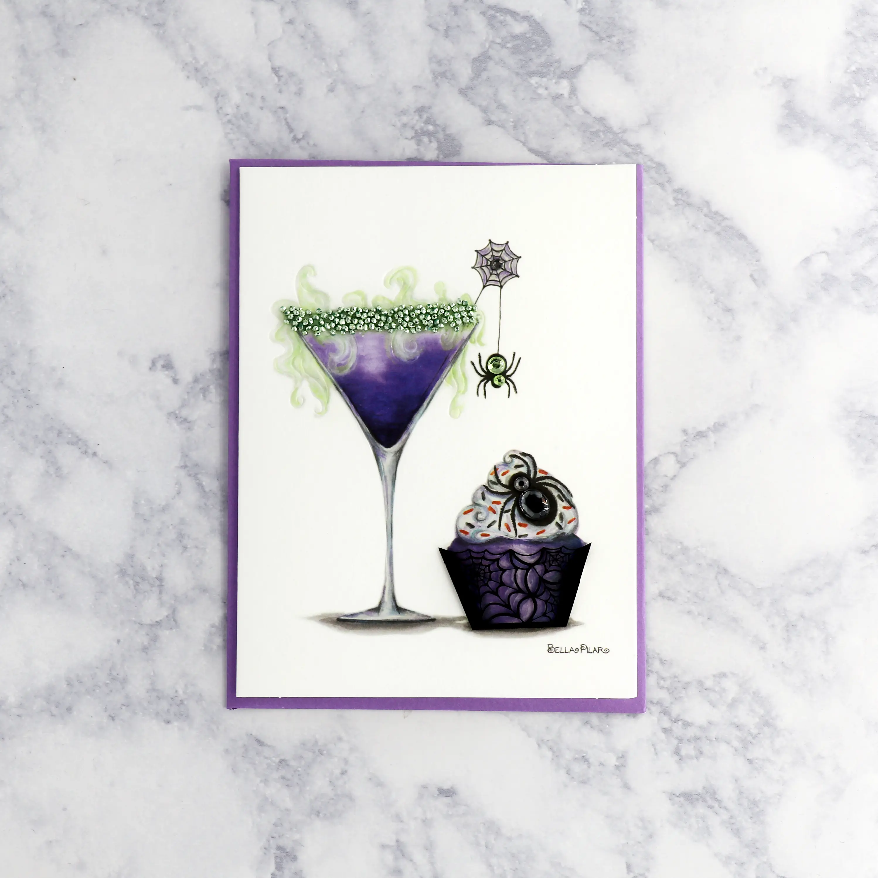 Cocktail & Cupcake Halloween Card
