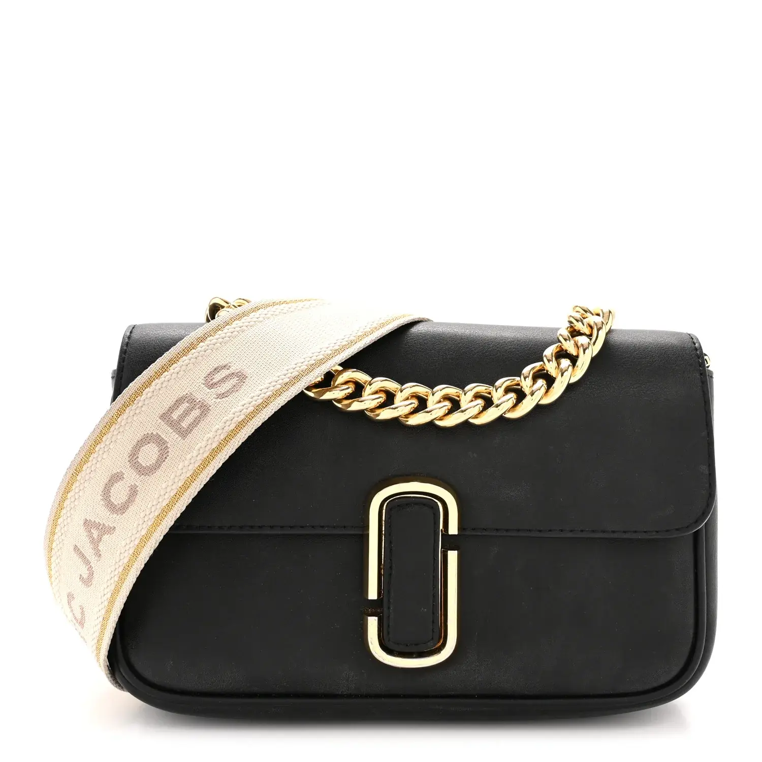 Pre-owned MARC JACOBS Calfskin Crossbody bags The J Marc Shoulder Bag Black