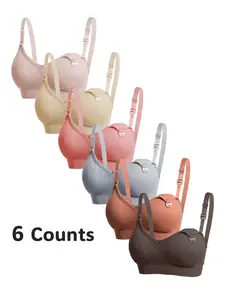 Maternity Solid Adjustable Strap Wireless Nursing Bra, Soft Comfortable Breathable Maternity Bra, Maternity Lingerie for All Seasons