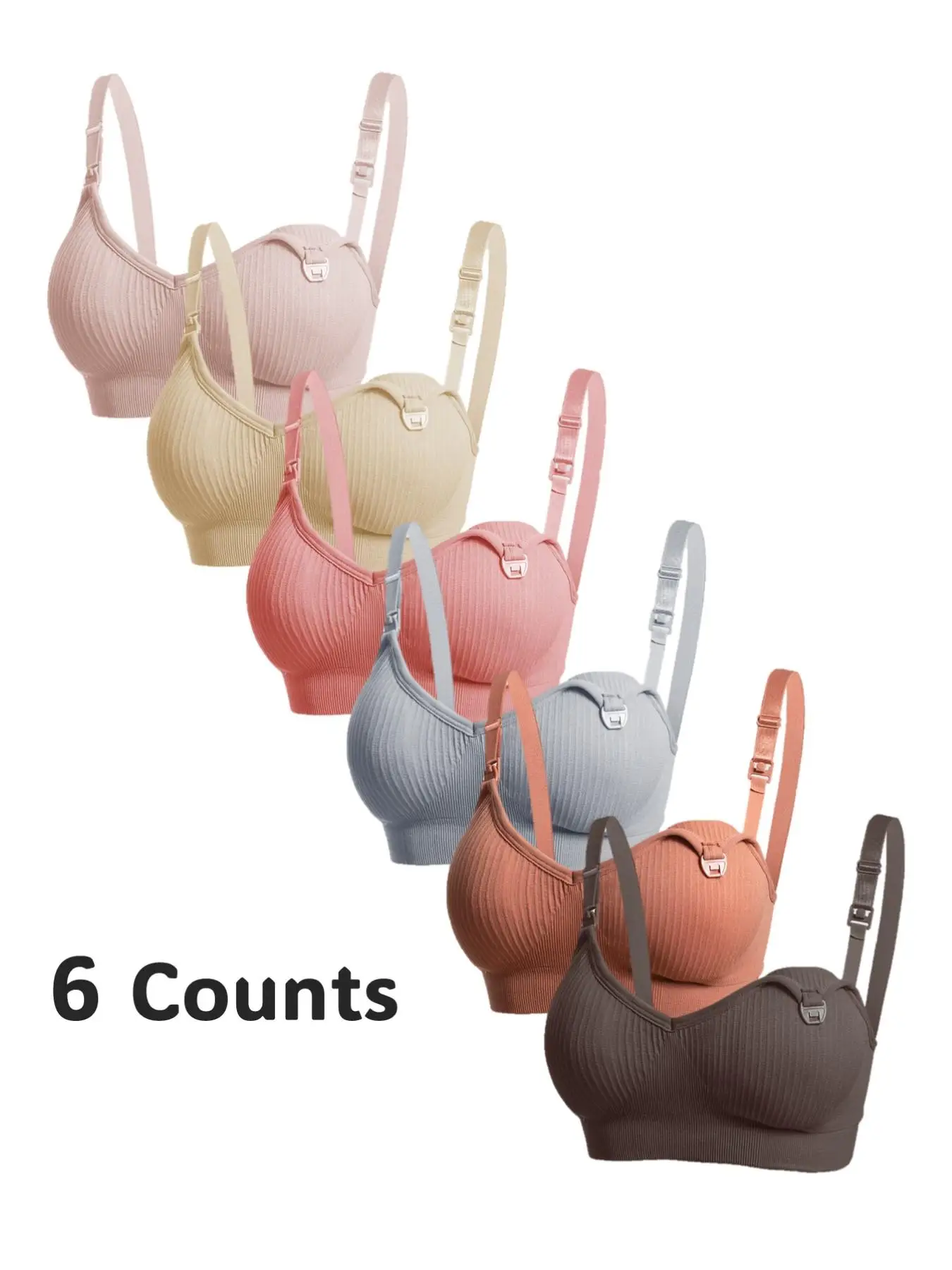 Maternity Solid Adjustable Strap Wireless Nursing Bra, Soft Comfortable Breathable Maternity Bra, Maternity Lingerie for All Seasons