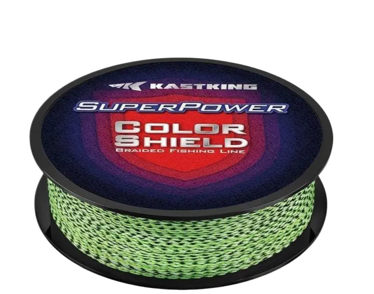 KastKing Superpower ColorShield Braided Fishing Line - Colorfast Braided Line, 100% Solution Dyed UHMWPE Fiber, Smooth & Strong Superline, Near Zero Stretch, Sensitive, High Abrasion Resistance SummerVibes