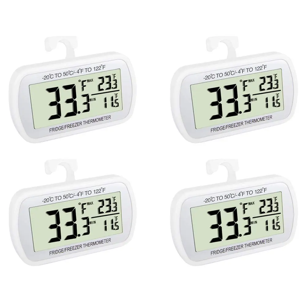 Refrigerator Fridge , Digital Freezer Room , Max/Min Record Function Large LCD Screen and   for Kitchen, , Restaurants (4 Pack)