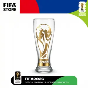【FIFA WORLD CUP 2026 】Officially Licensed Glass Beer Cup, Gold Cup Edition, the perfect gift for Football fans, a summer essential. Drinkware Mug summerwins