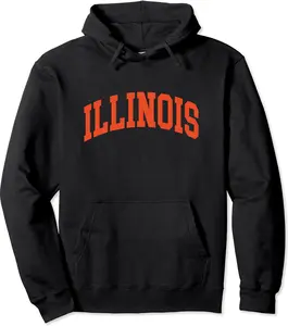 ILLINOIS Vintage Throwback Hoodie – Unisex Streetwear Retro Varsity City Pullover