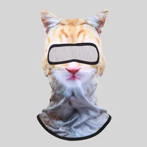 3D Cat Pattern Balaclava Mask, Breathable Sun Face Mask with Ear Design, Outdoor Sports Mask for Skiing, Festival, Party, Camping Equipment, Face Masks