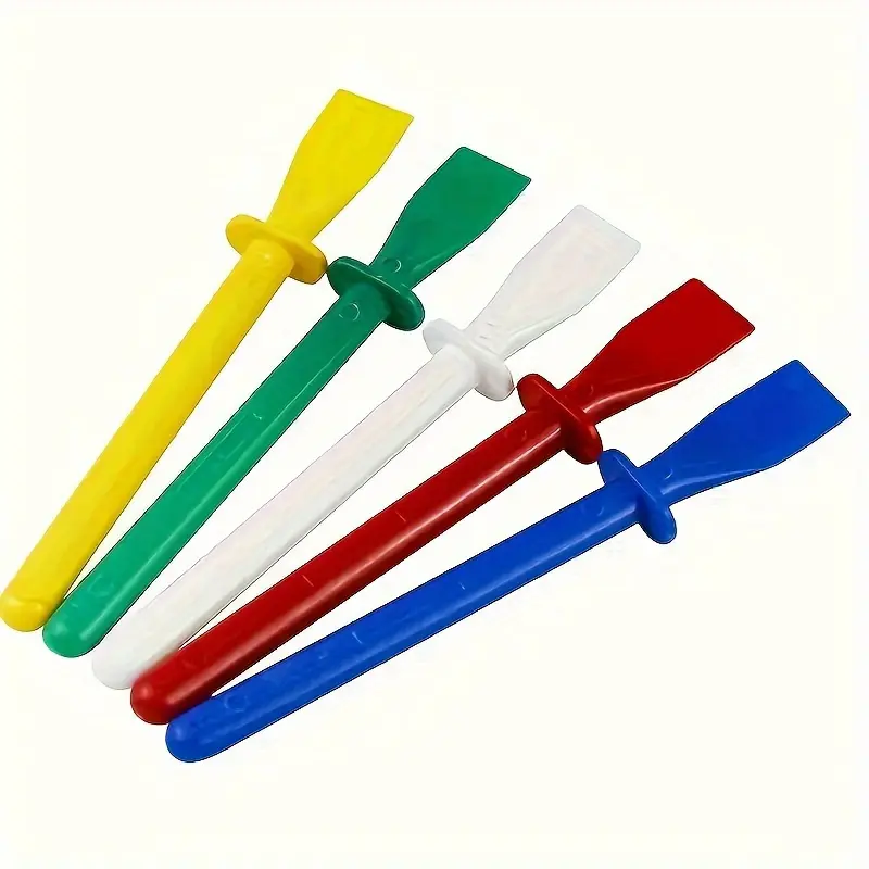 Glue Applicator, Colored Plastic Glue Applicator, Gluing Stick, Gluing Applicator, DIY Leather Craft Tool, Easy To Clean, Gluing Applicator, Gluing Scraper, Very Suitable For Manual DIY Art Leather Crafts - Random Colors