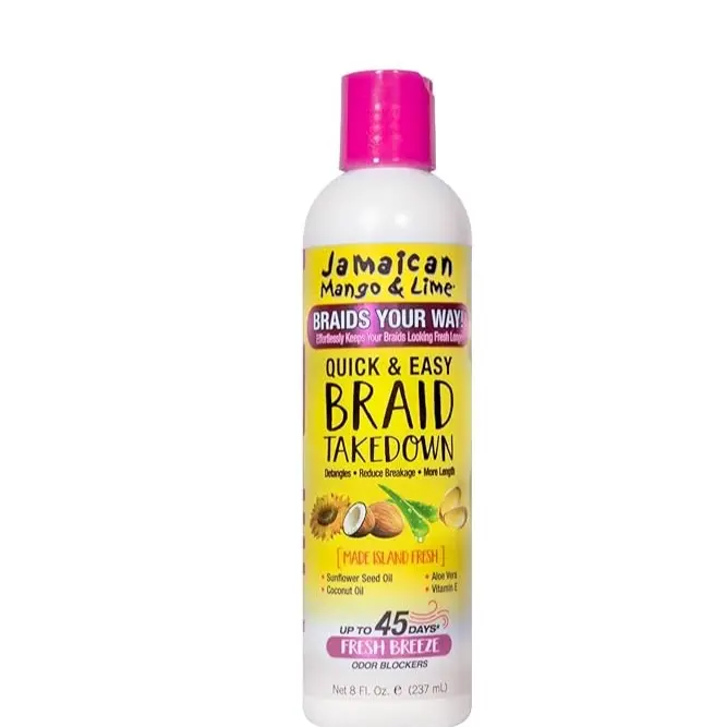 Jamaican Mango and Lime Braid Takedown Haircare Product, Quick and Easy Braid Removal Daily Hair Solution