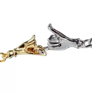 Pinky Promise Matching Keychains – Cute Hand Holding Couple Keychain Set, Romantic Gift for Boyfriend Girlfriend or Best Friends