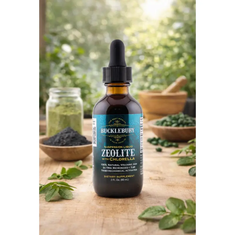Bucklebury Zeolite Suspension Liquid with Chlorella 2 FL. Oz. (60 mL)