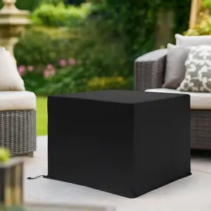 31" x 31" x 25" Square Outdoor Fire Pit Cover with PVC Coating, Drawstring