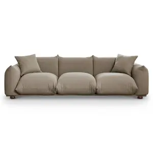 100'' Mid-Century Modern Boucle Upholstered Sofa
