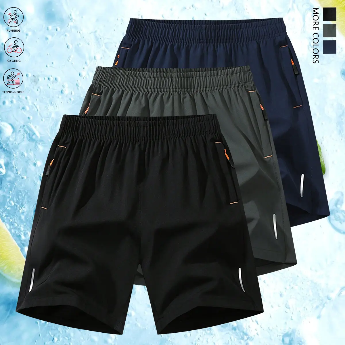 Black + Dark Gray + Navy Blue