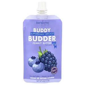 Bark Bistro Buddy Budder, Peanut Butter, For Dogs, Superberry Snoot, 4 oz (113 g)