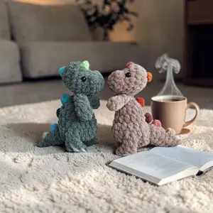 Handmade Crochet Dino Lovey No Sew Cozy Baby Comforter Idea