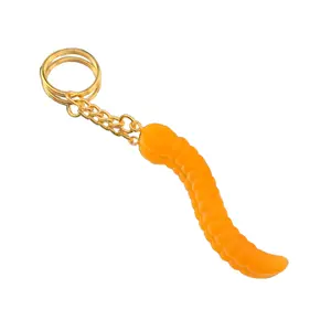 Single Color Gummy Worm Keychain - Fun and Quirky Accessory keychain