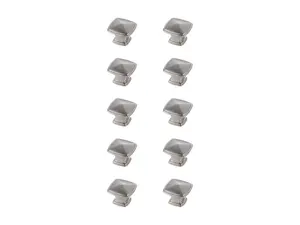 212 MAIN KB2023-NK-10PK 1.2 in. Modern Marcel Square Door Knob Multipack, Brushed Nickel, Pack of 10, Brush Nickel