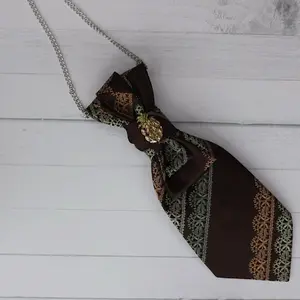 Women’s necktie(brown, orange, teal)