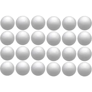 4 Inch Craft Foam Balls 24-Pack, Supplies Foam Balls for Christmas DIY Arts and Crafts, Smooth Polystyrene Foam Ball, for Decoration Household School Projects, White