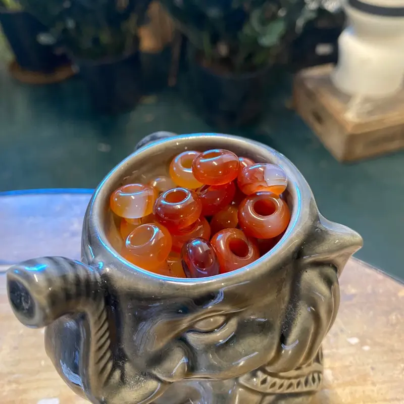 Natured Hueman Carnelian “Beady Beads”
