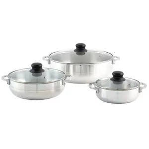 IMUSA 3pc Basic Caldero Set with Glass Lid