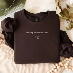 Gildan Coffee Pregnancy Announcement Sweatshirt, Latte Pregnancy Reveal Crewneck, Cute Coffee Lover Gift for Expecting Moms, First Time Mom Gift Idea