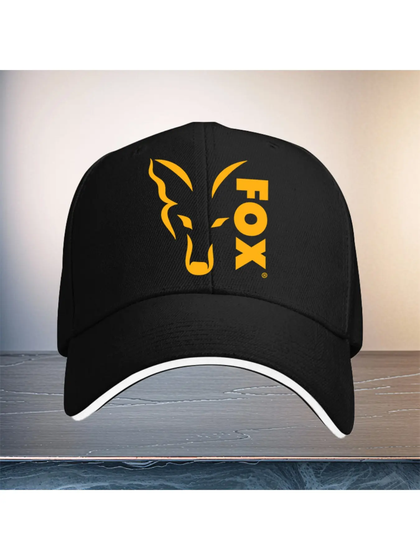 1pc Unisex Fox Head Graphic Baseball Cap - Lightweight Fox Design with Geometric Icon, Casual for all-Occasion Hat, 100%, Hand Wash/Dry Clean, Stylish for Men & Women, Trendy Gift Idea for Parties//Casual Attire
