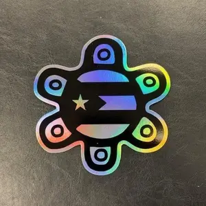 Puerto Rico Taino Holographic Sticker Decal - Commercial High Quality - Made in USA