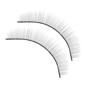 10 Pairs Black Practice False Eyelashes, Suitable for Eyelash Extension Training and Eye Makeup, Fashion Nude Makeup, Thin Realistic False Eyelashes, Very Suitable for Beginners to Practice Applying Eyelashes, Short at Both Ends and Longer in the Middle
