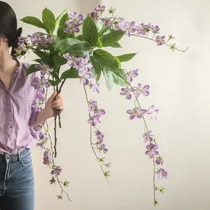 Fake Hanging Plants Artificial Jasmine Flower,Hanging Flowers Silk Flowers,Faux Flowers That Look Real for Party Home Wedding Decoration