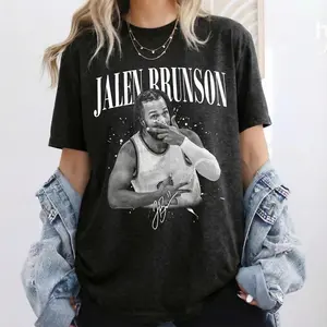 Jalen Brunson Basketball Vintage 90s Shirt, Jalen Unisex Wash Tee, Game Day Sweatshirt, Autograph Hoodie, Gift for fan basketball