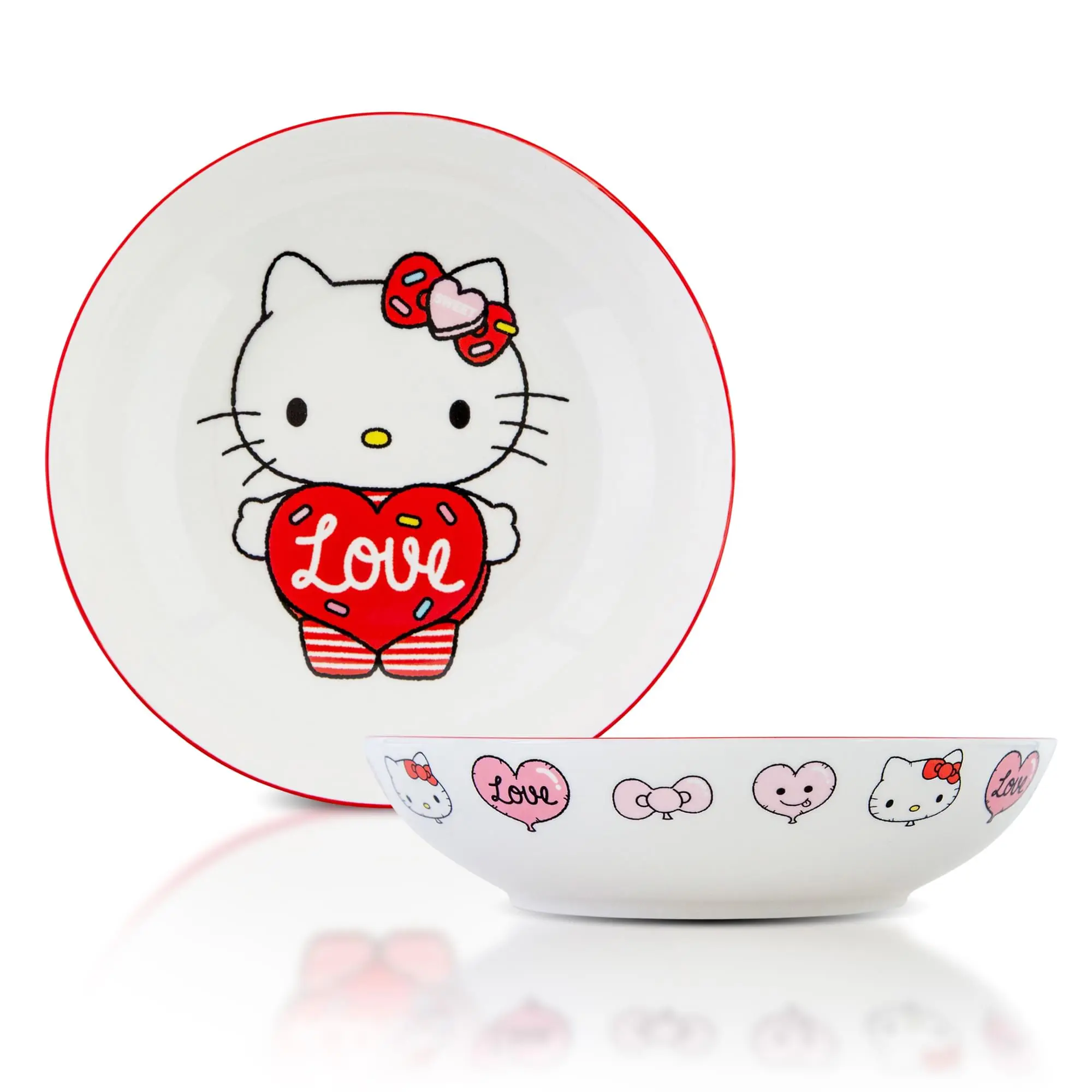 Sanrio Hello Kitty "Love" 9-Inch Ceramic Coupe Dinner Bowl Sanrio Hello Kitty "Love" 9-Inch Ceramic Coupe Dinner Bowl
