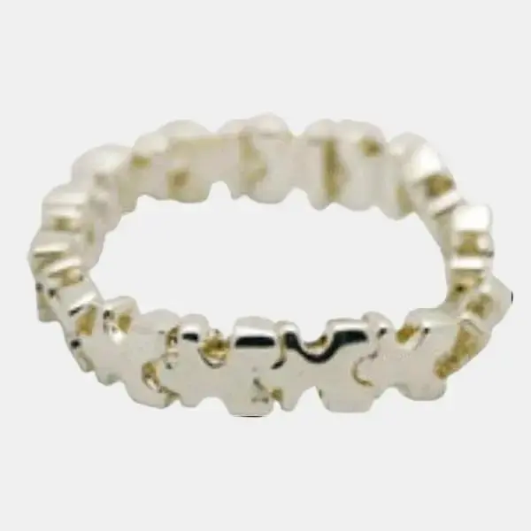 Silver Autism Stretch Puzzle Link Ring - Gift-Ready Unisex Wear, Sizes 6-9, Stretch Fit, Subtle Look, Lightweight Flexible Design