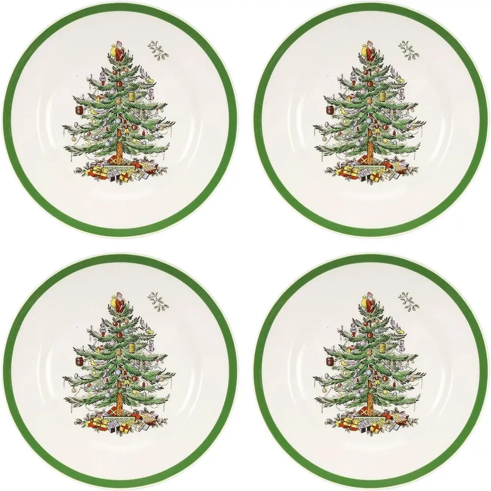 Spode Christmas Tree Salad Plates Set of 4 Spode Christmas Tree Salad Plates Set of 4