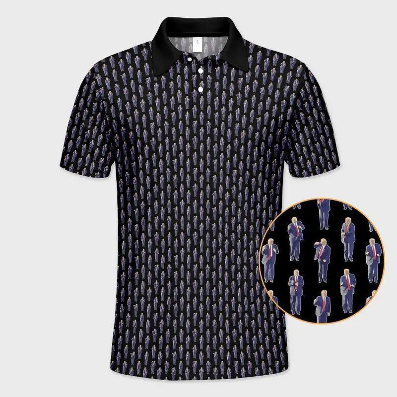Trump Dance Polo Shirt Funny Golf Shirt Menswear Apparels For Outdoors Gift For Men Father's Day Shirt Unisex Classic Short Sleeve Men Polo Premium Shirt , Head-Turning Design for Social Events