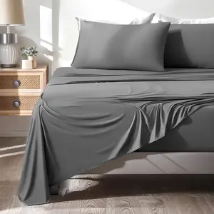 Sleep Philosophy Smart Cool Microfiber Moisture-Wicking Breathable 4 Piece Cooling Sheet Set