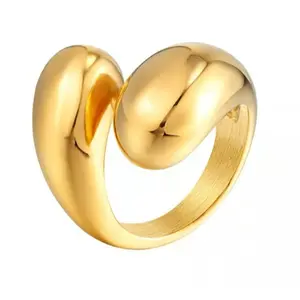 R372 –New 18K Gold Water Drop Ring!