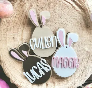Easter Basket Tag Ornaments Decor
