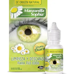 Manzanilla Sophia Natural Chamomile Drops for Tired Eyes - Gentle on Skin, Daily Use, 15 mL in Dropper Bottle Comfort