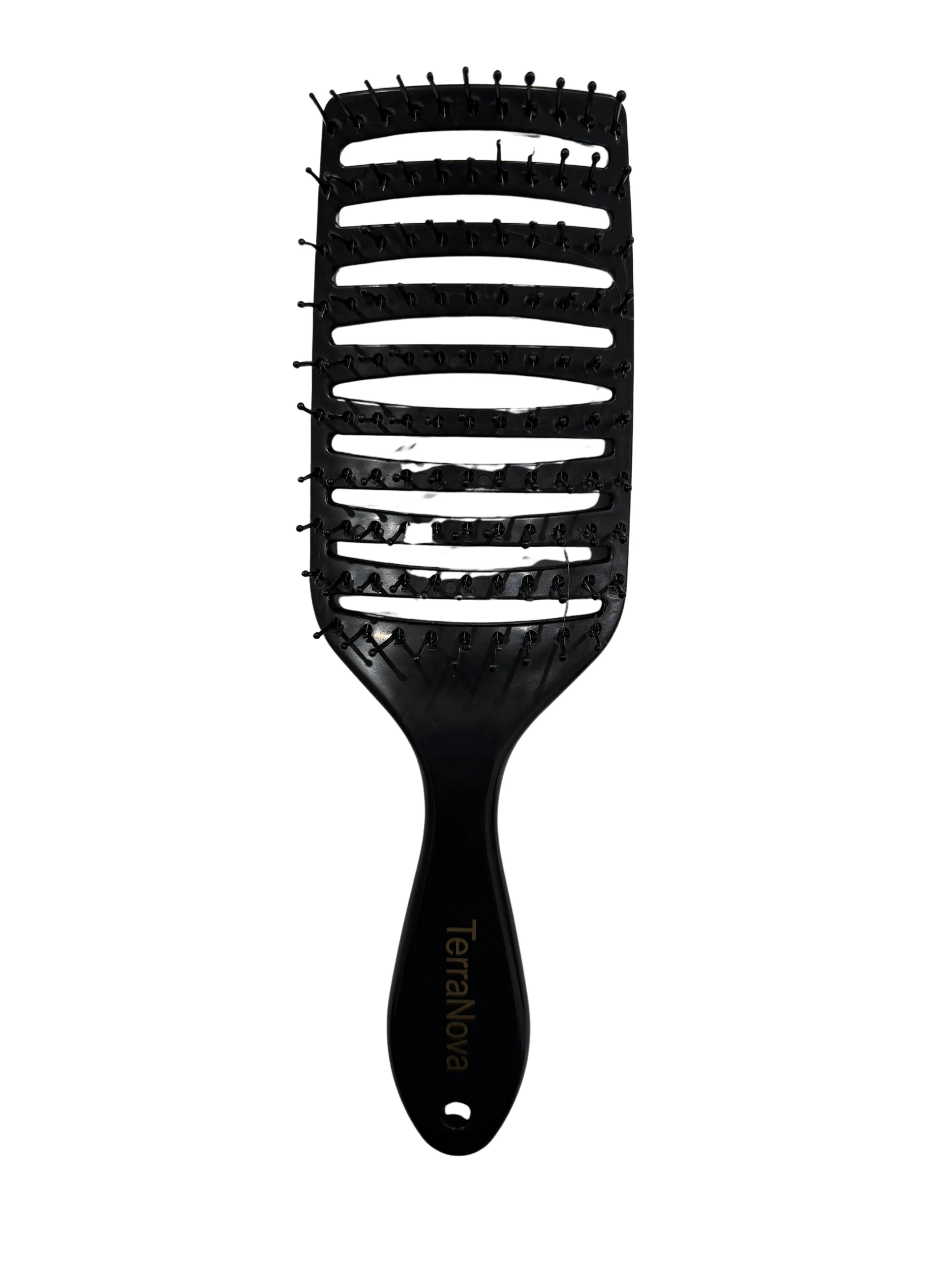 Terra Nova Detangling Hair Brush for Wet and Dry Hair, Professional Styling Tool with a Curved Design for No-Pull Daily Haircare