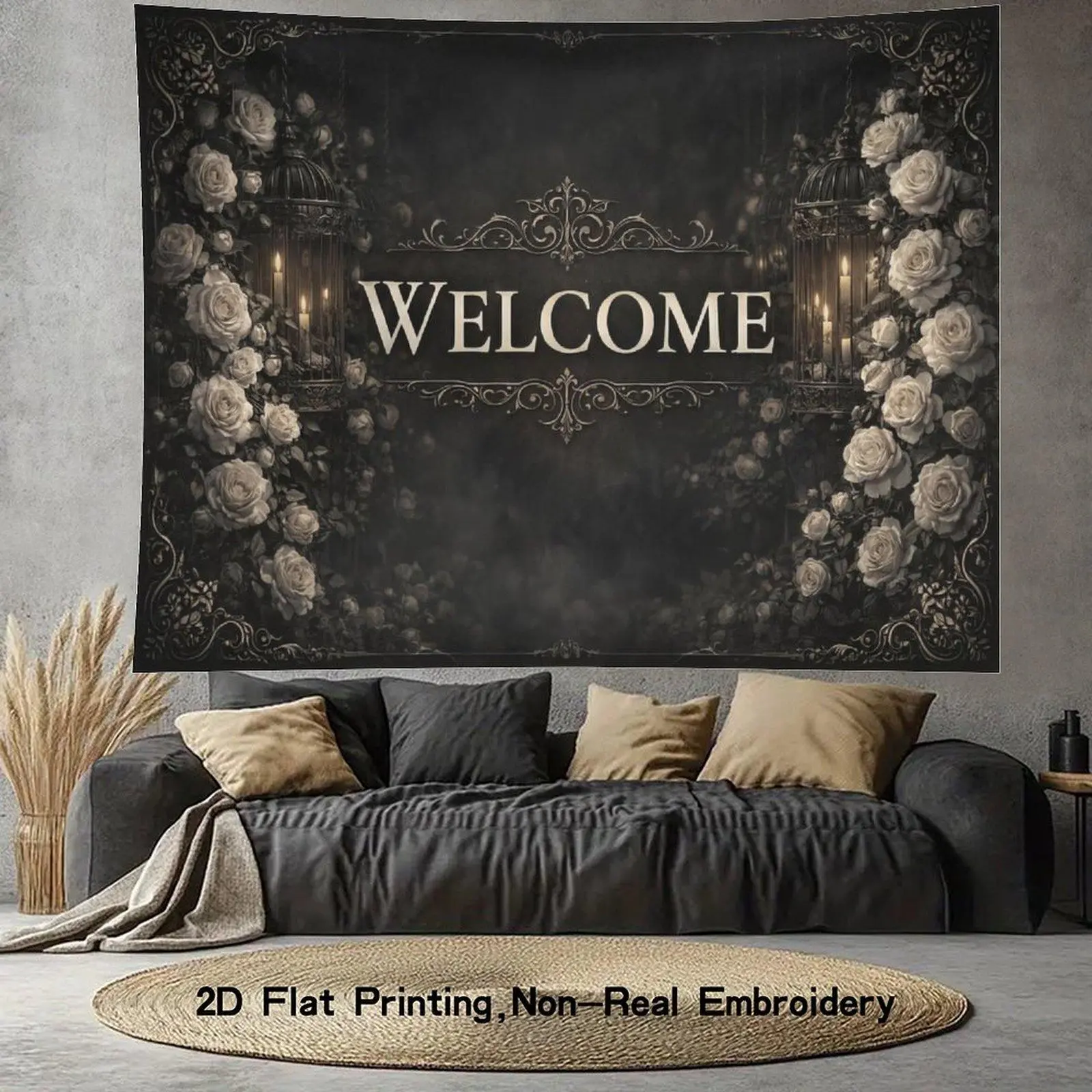 Zodiac Money Crystal Ball Euro Dollar Candle Starry Astrology Wealth Fortune Wall Tapestry Wall Hanging, Mystic Witchy Abundance Occult Decor for Tarot Altar Ornament
