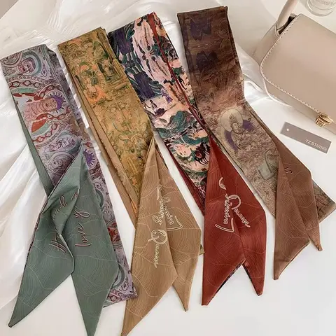 Women's Elegant Fabric Hairband Set, Random Print Bow Design, Perfect Gift for All Seasons, Decorative Accessories for Bags & Scarves, Hairwraps, Hair Accessory