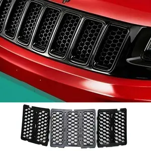 For 2014-2016 Jeep Grand Cherokee WK2 Front Grille Inserts Mesh Honeycomb Trim Cover