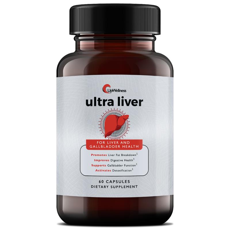 UpWellness Ultra Liver Supplement for Liver Support and Gallbladder Support with TMG, NAC Milk Thistle and More - 60 Capsules