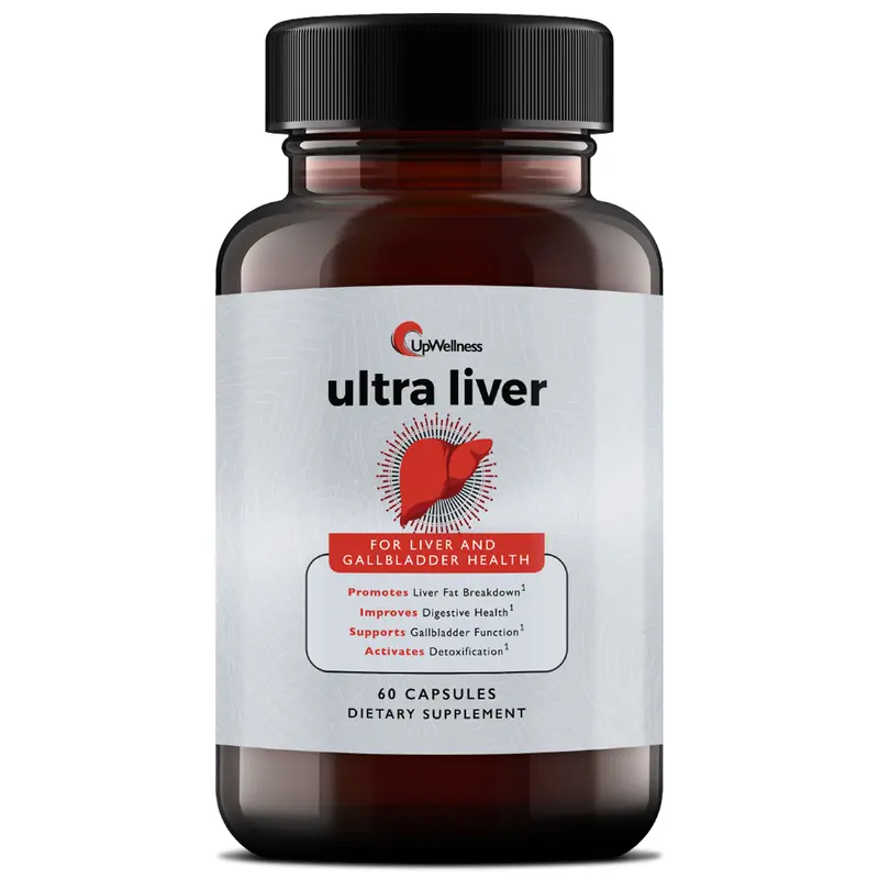 UpWellness Ultra Liver Supplement for Liver Support and Gallbladder Support with TMG, NAC Milk Thistle and More - 60 Capsules