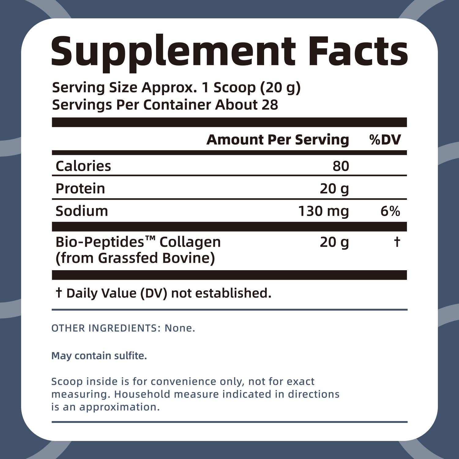 BJBKKBZ Grass-Fed Collagen Peptides Powder, 20g Bioactive Collagen per Serving, Supports Skin, Hair, Nails & Joints, 567g BJBKKBZ Grass-Fed Collagen Peptides Powder, 20g Bioactive Collagen per Serving, Supports Skin, Hair, Nails & Joints, 567g